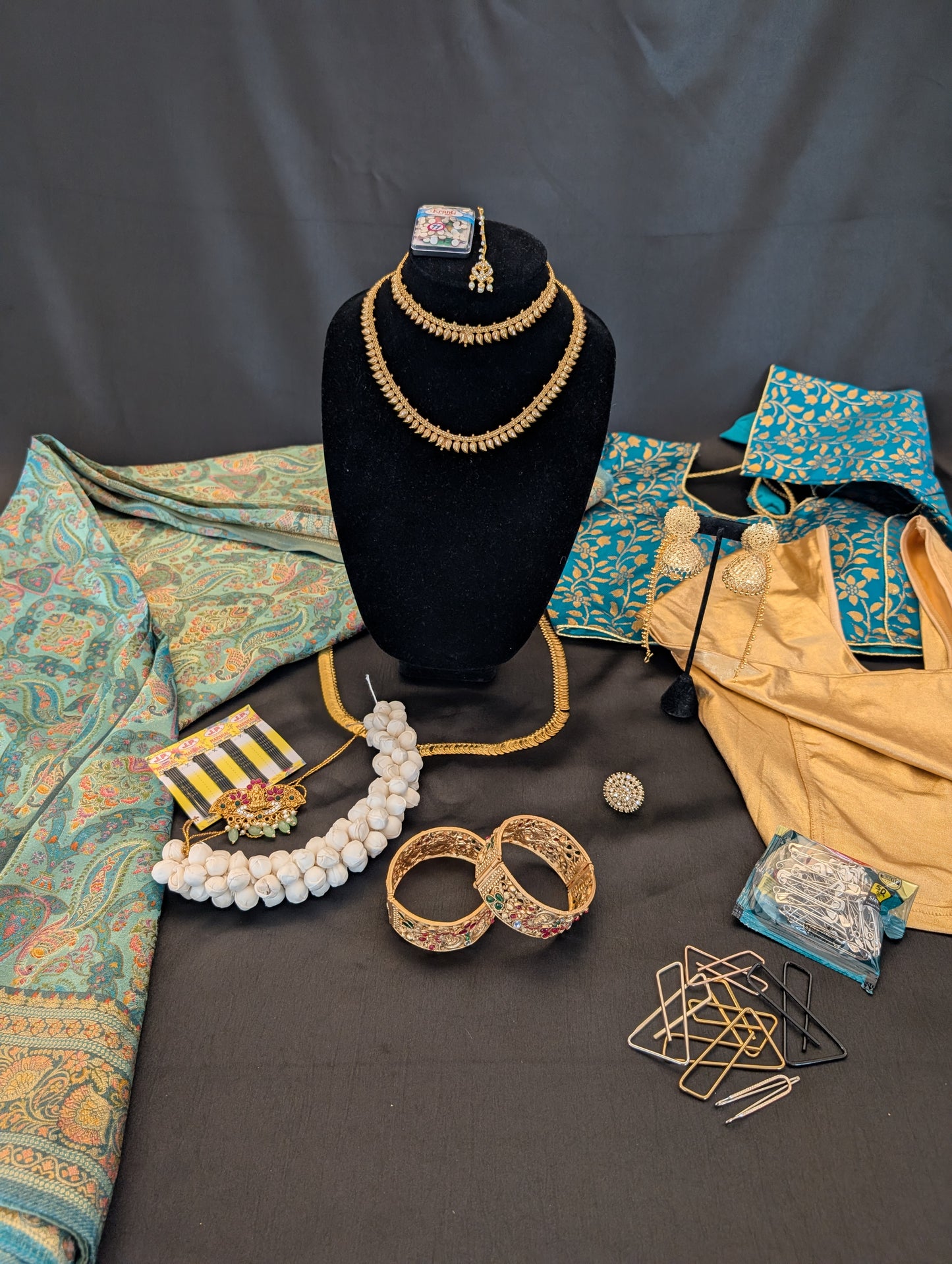 Blue Teal Designer Saree with Peacock Art Work in Pink, Red and Purple