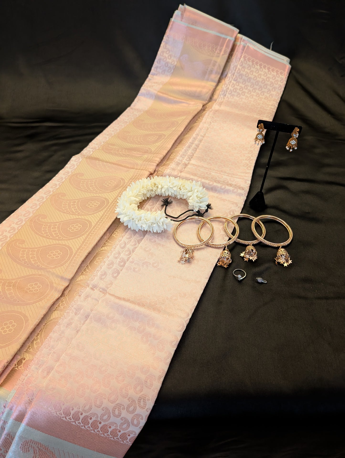 Pink Designer Saree – Full Set
