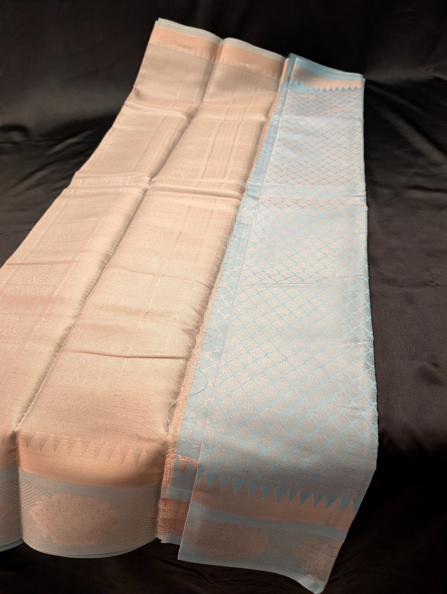 Pink Designer Saree with Teal Accent – Full Set